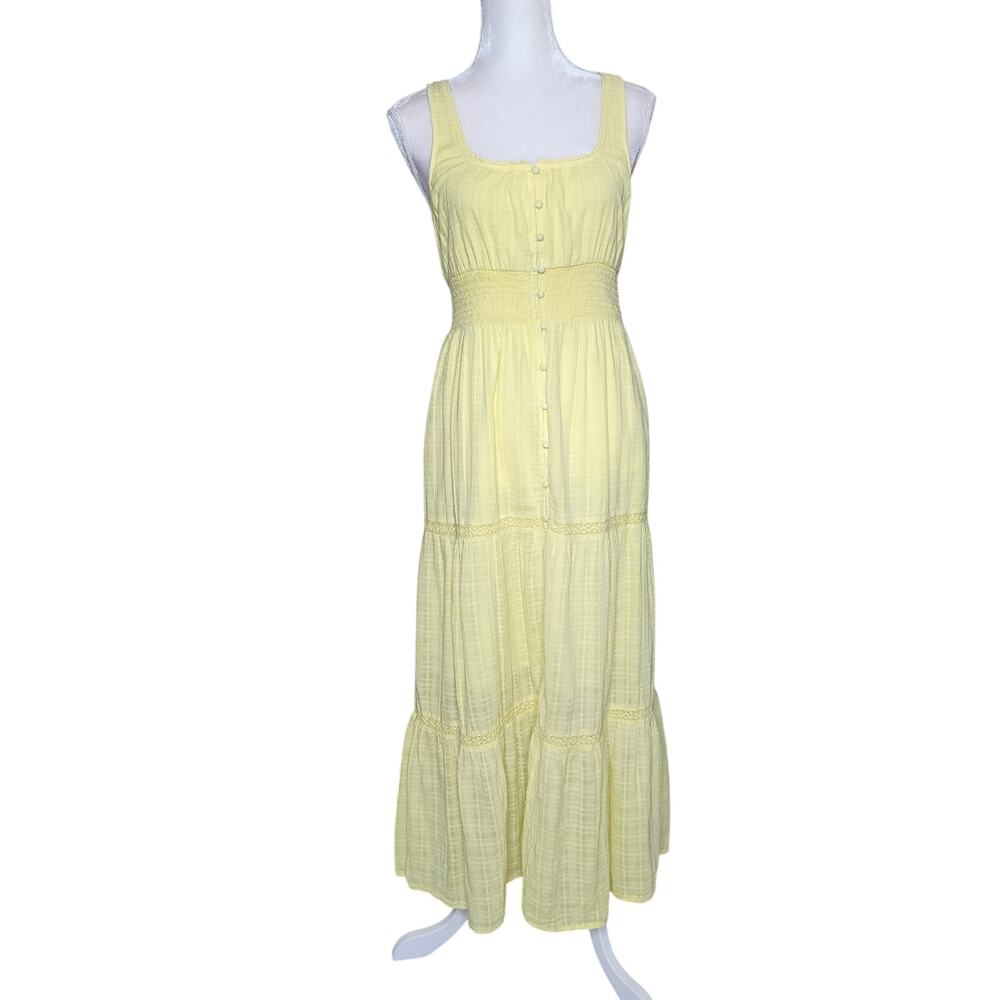 American Eagle Yellow Boho Sleeveless Sundress Size Small